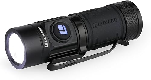 Miniatura 5 de LUXPRO Linterna LED recargable Pro Series de altos lúmenes, diseño compacto e impermeable con 3 modos, linterna brillante para exteriores,