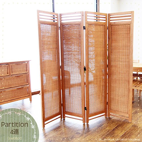 Amazon｜サンフラワーラタン パーティション 籐4連 SW08PT