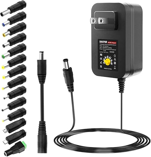 SHNITPWR Fuente de alimentación universal de 30 W 3 V 45 V 5 V 6 V 75 V 9 V 12 V adaptador variable ajustable de CACC con puerto USB de 5 V 21 A 100