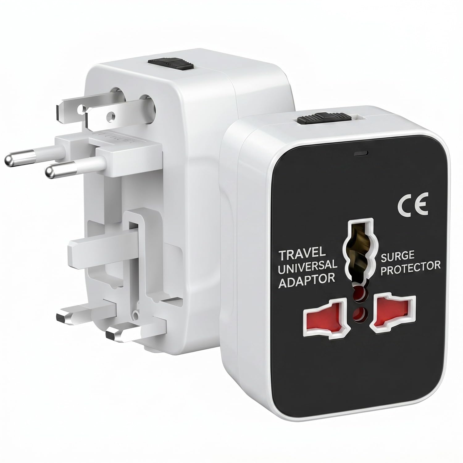 UNIGEN Universal Travel Adapter with Multiple Plug Pins | Worldwide Charger Adaptor Plug for US, UK, EU, AUS with Surge Protection | All-in-One International Power Converter - Black/White-image-28