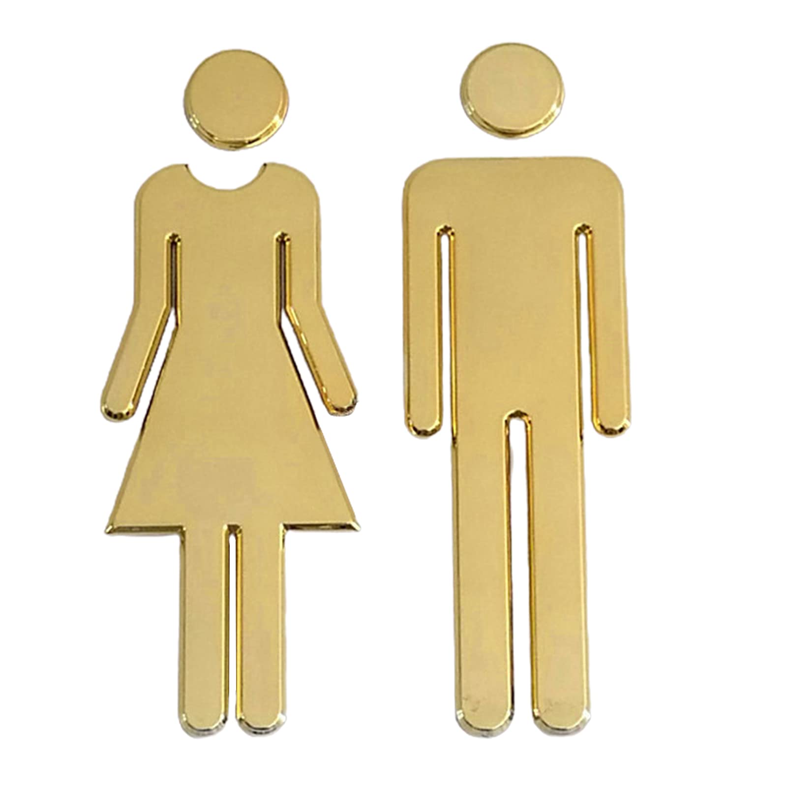 Lazyspace Toilet Signs, Self-Adhesive WC Wall Stickers Toilet Signs,Male and Female Wall Stickers Toilet Signs,Bathroom Signs Set for Toilets