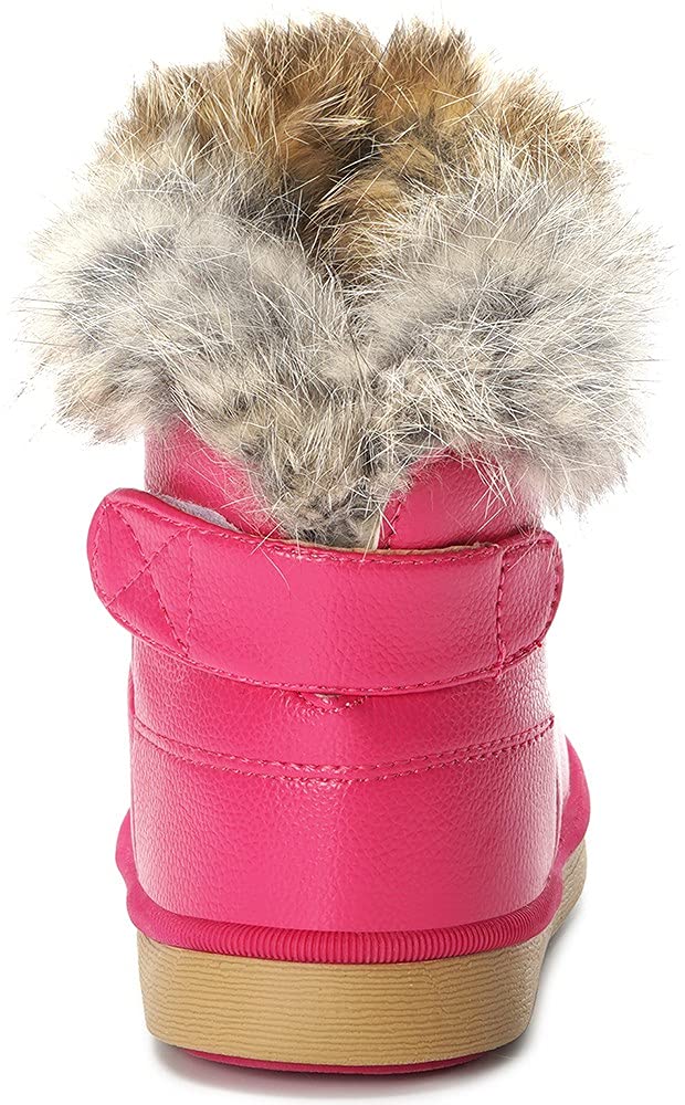 Gaatpot Stivali per Bambine e Ragazze Stivaletti da Neve Scarpe con Invernali Stivale con Imbottitura Calda Impermeabili PU Unisex – Bambini