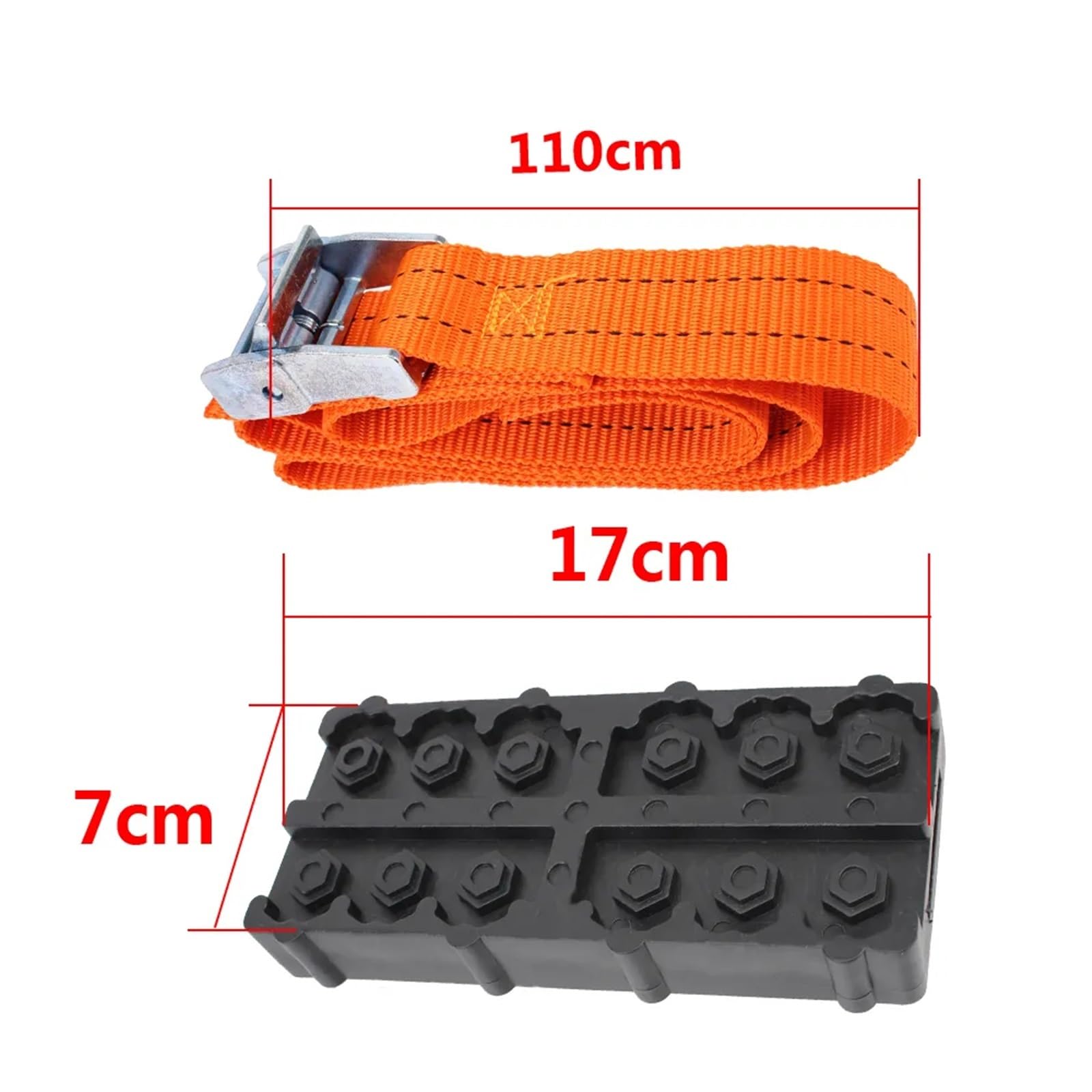 Correas de cadena de emergencia for neumáticos de arena, barro y nieve, bloques de tracción for neumáticos de coche, antideslizantes y duraderas de PU