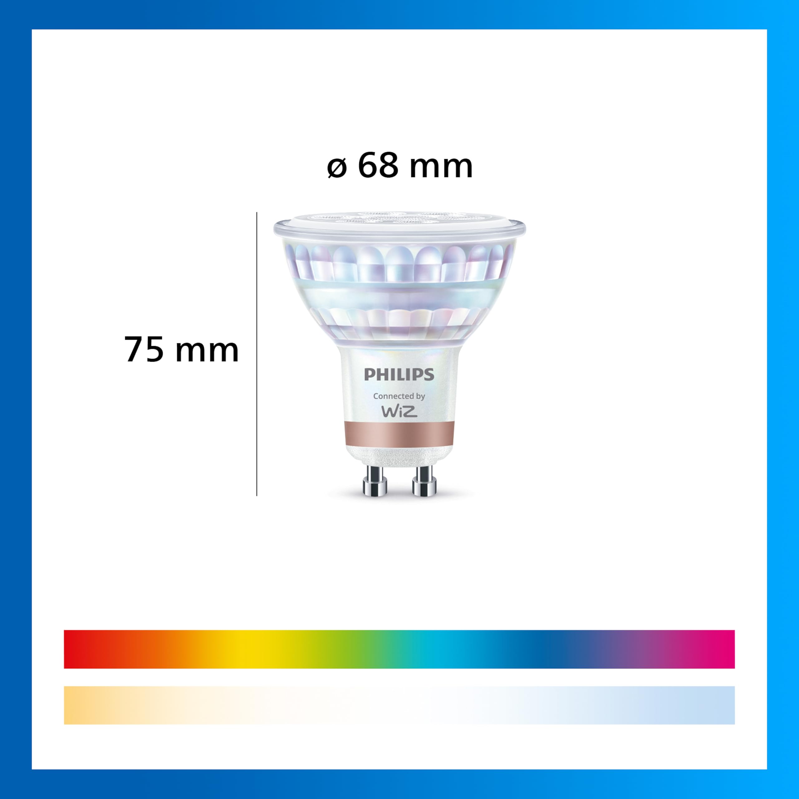 Philips Smart Lighting Kit Bombillas GU10, Pack de 4, Luz Blanca Ajustable y de Color, Solución Total, Cabezal Inclinable, Control por App y Voz, Negro