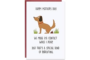 Ithmahco Mothers Day Card From Dog, Mothers Day Card Funny, Dog Mom Mothers Day Gifts