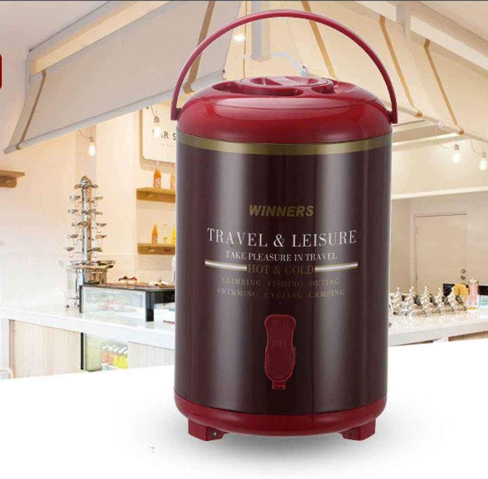 Dispensador de Agua Caliente y Fria, 6L/8L/10L, Hervidor de Bebidas Termo de Acero Inoxidable con Dispensador de Té y Café, Teteras de Té Caliente, Perfecto para Eventos Grandes y Catering