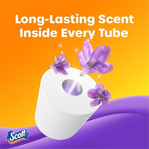 Miniatura 4 de Scott ComfortPlus - Papel higiénico con tubo suave perfumado de lavanda, 12 megarrollos, 310 hojas por rollo, seguro para sépticos, papel higiénico