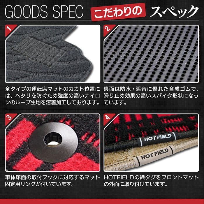 Amazon | Hotfield マツダ 互換品 デミオ DJ系 フロアマット STDグレー