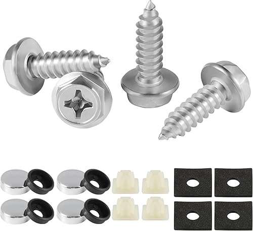 LivTee Tornillos de tuercas para automĂłviles y camiones, 4 juegos de pernos de montaje autorroscantes de acero inoxidable de primera calidad, color LivTee Tornillos de tuercas para automĂłviles y camiones, 4 juegos de pernos de montaje autorroscantes de acero inoxidable de primera calidad, color