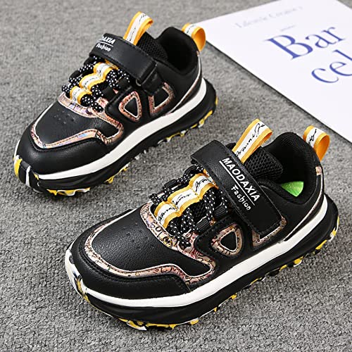 Boys and Girls Black Sneakers Casual Walking Shoes Sport Running Sneakers(Toddler/Little Kid/Big Kid)4