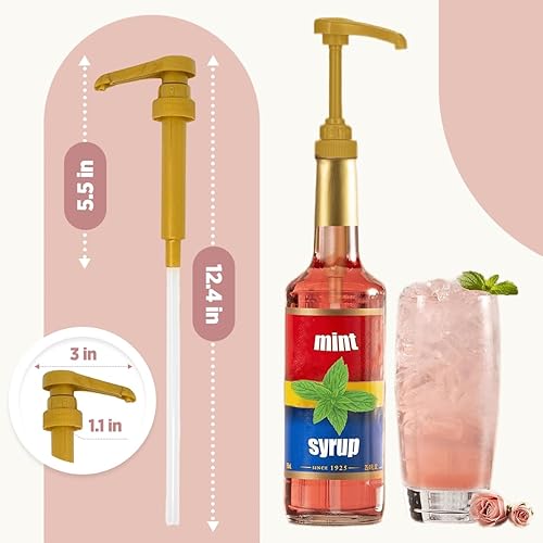 Miniatura 6 de NixxieBasics - Bombas de jarabe de café de 25.4 onzas (25.4 fl oz) se adapta a (Torani, DaVinci, Starbucks, Jordans Skinny, Top Creamery, Allgero)