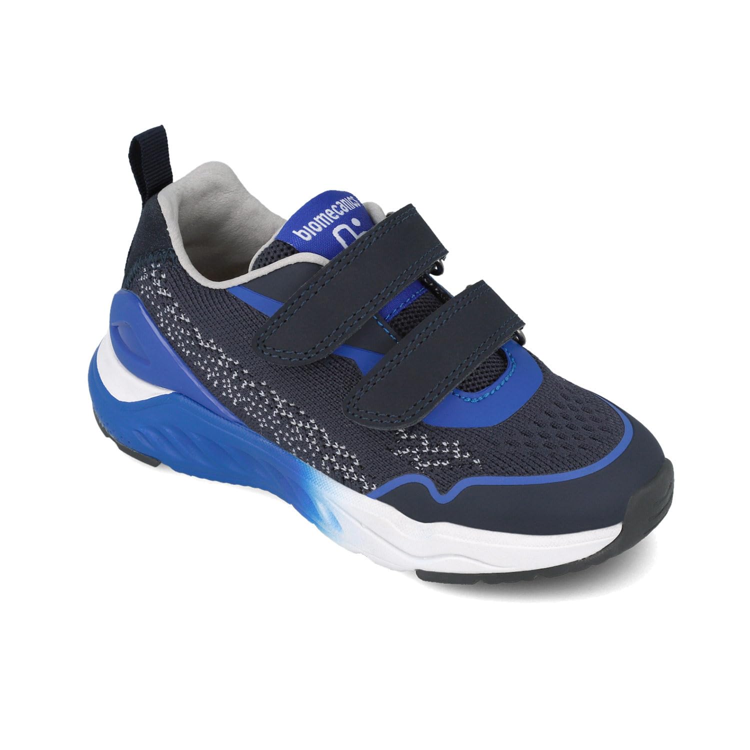 Biomecanics Zapatillas Niño 251270-A455 | Azul Marino con Azul Eléctrico | Doble Cierre Adhesivo | Tejido Transpirable | Antideslizante