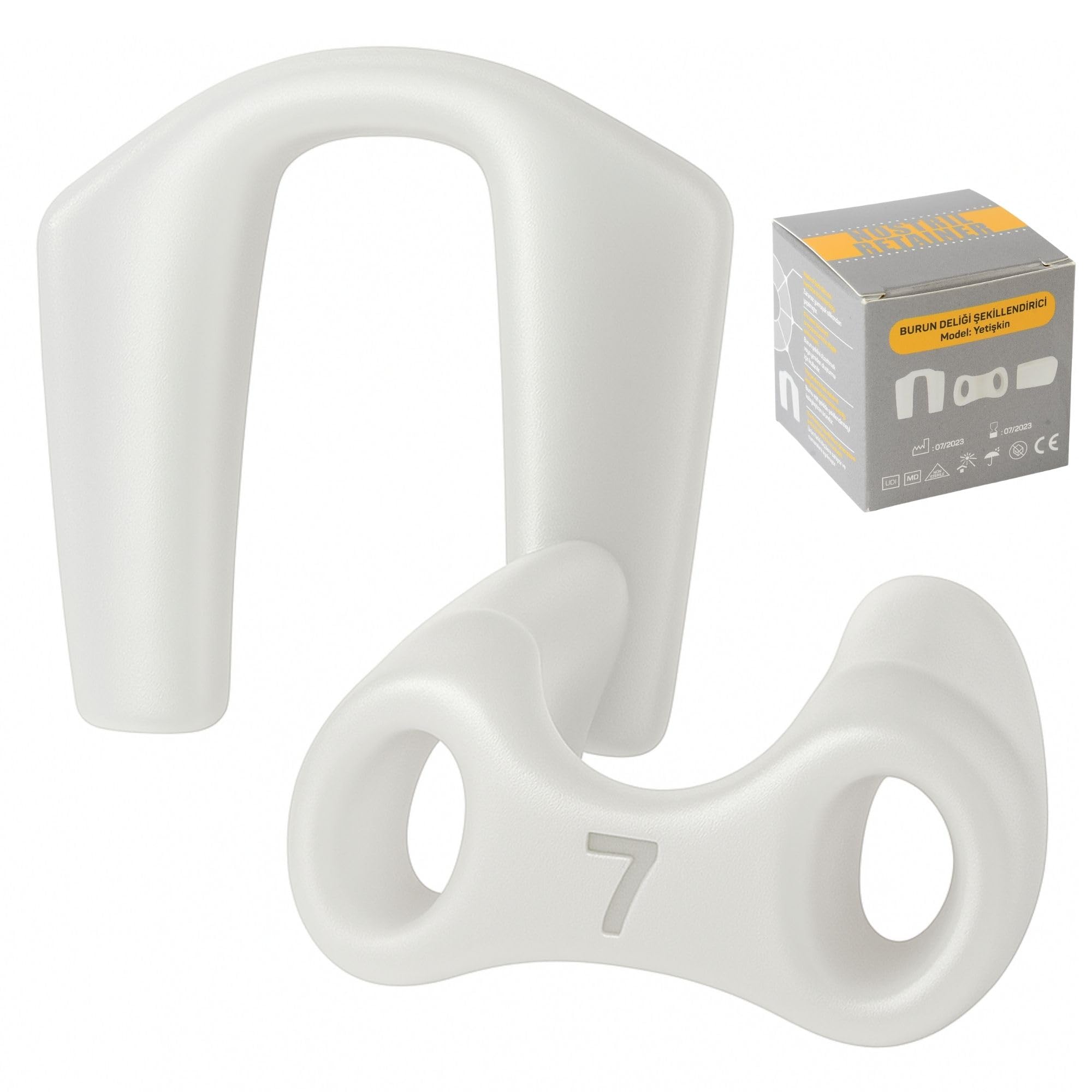 Nostril Retainer Short Model | Nostril Retainer Rhinoplasty | Nasal Retainer Rhinoplasty & Nose Splint for Rhinoplasty Recovery | 100% High Grade Silicone | Nostril Retainer Size (7)
