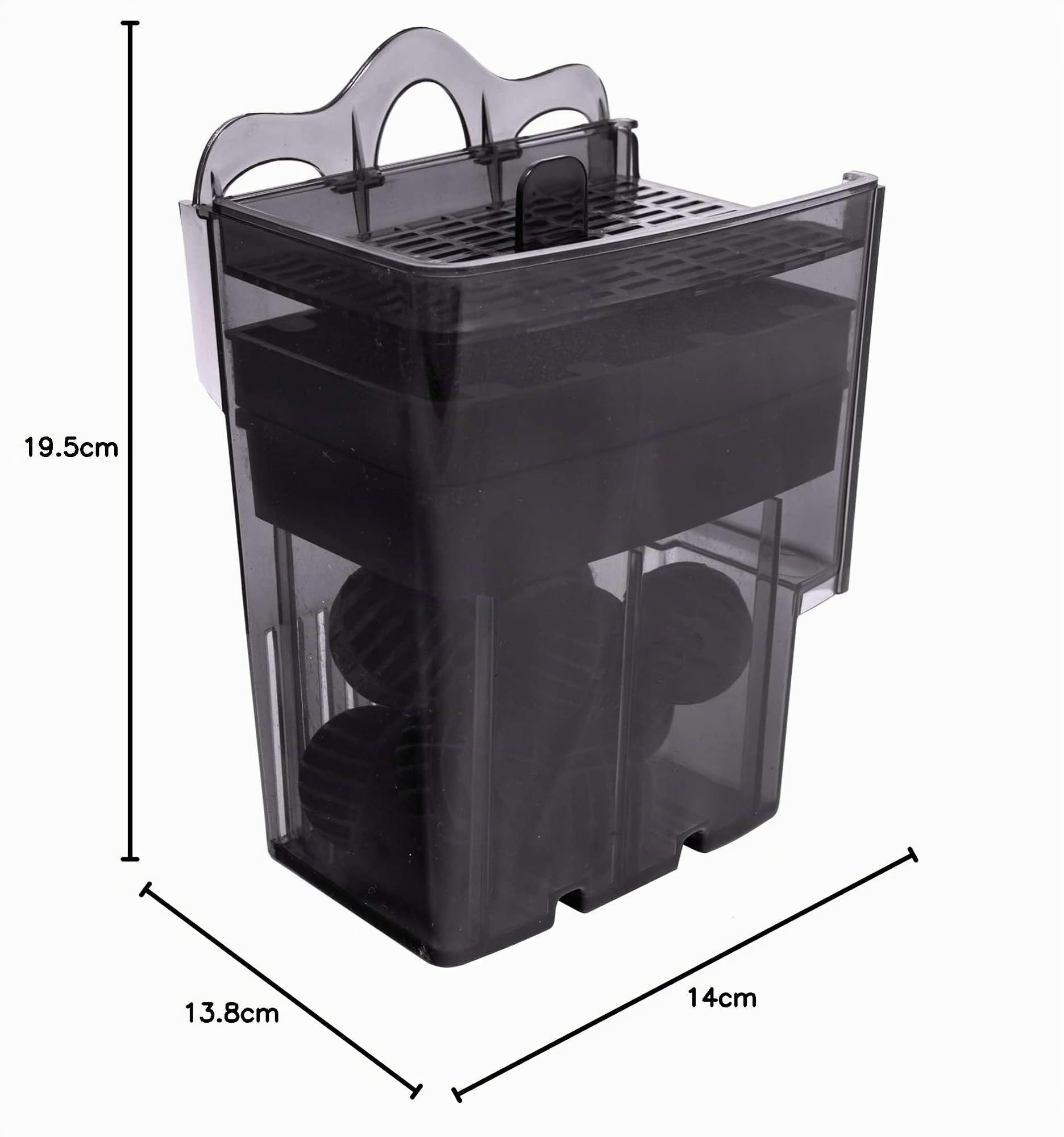 ICA A2000 Filtro Cascada Aqua Excel 300L/H, Acuarios hasta 80L, Gran Cesta Filtrante