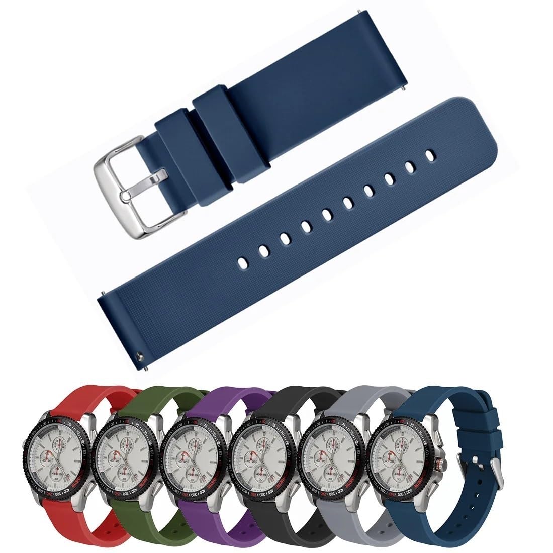 Silikonowe paski zegarkowe 14 mm 16 mm 18 mm 20 mm 22 mm 24 mm, wodoodporny pasek sportowy, 13 kolorów, szybkie piny zwolnienia, do smartwatch