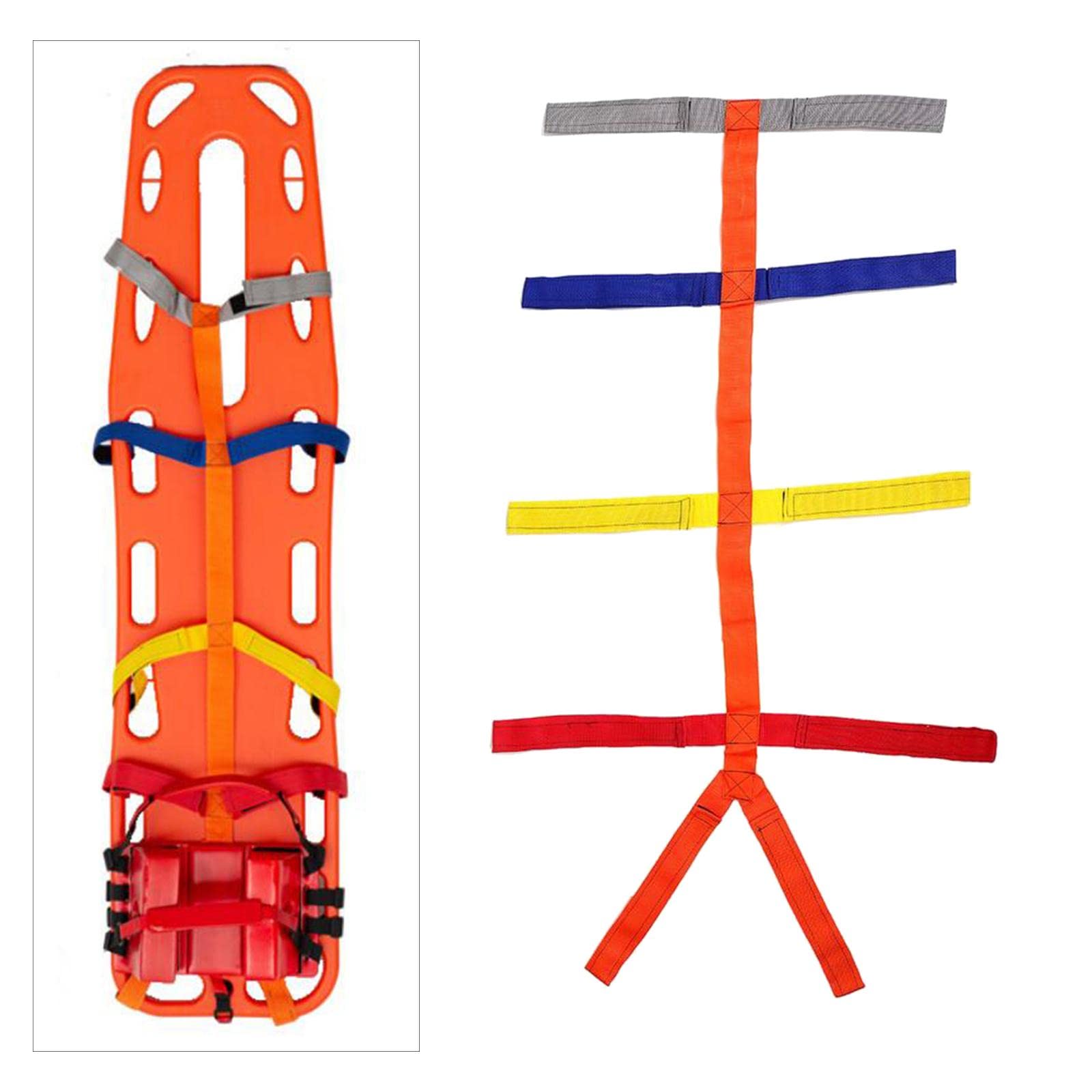 Cinturino a Ragno a 10 Punti Cinghia Spinale Heavy Duty Bandage Barella, Emergenza Speciale Cinturo Spinale, Adatto a Qualsiasi Piastra Di Fissaggio Spinale E Barella Di Plastica