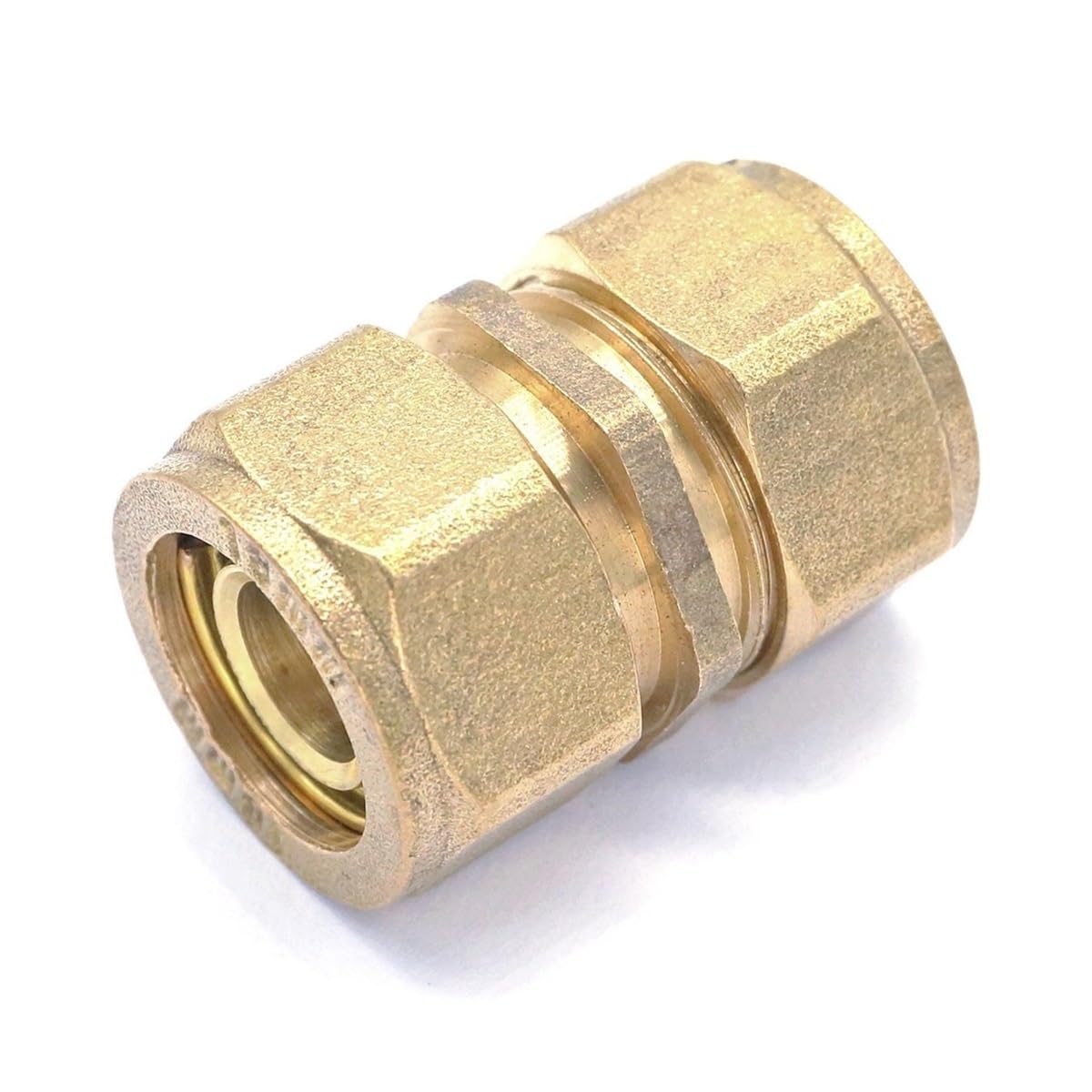 Straight IDxOD 12x16 14x18 16x20 20x25 26x32mm Pipe Fitting, PEX-AL-PEX Tube Compression Connector, Fitting for Floor Heating(20x25mm)