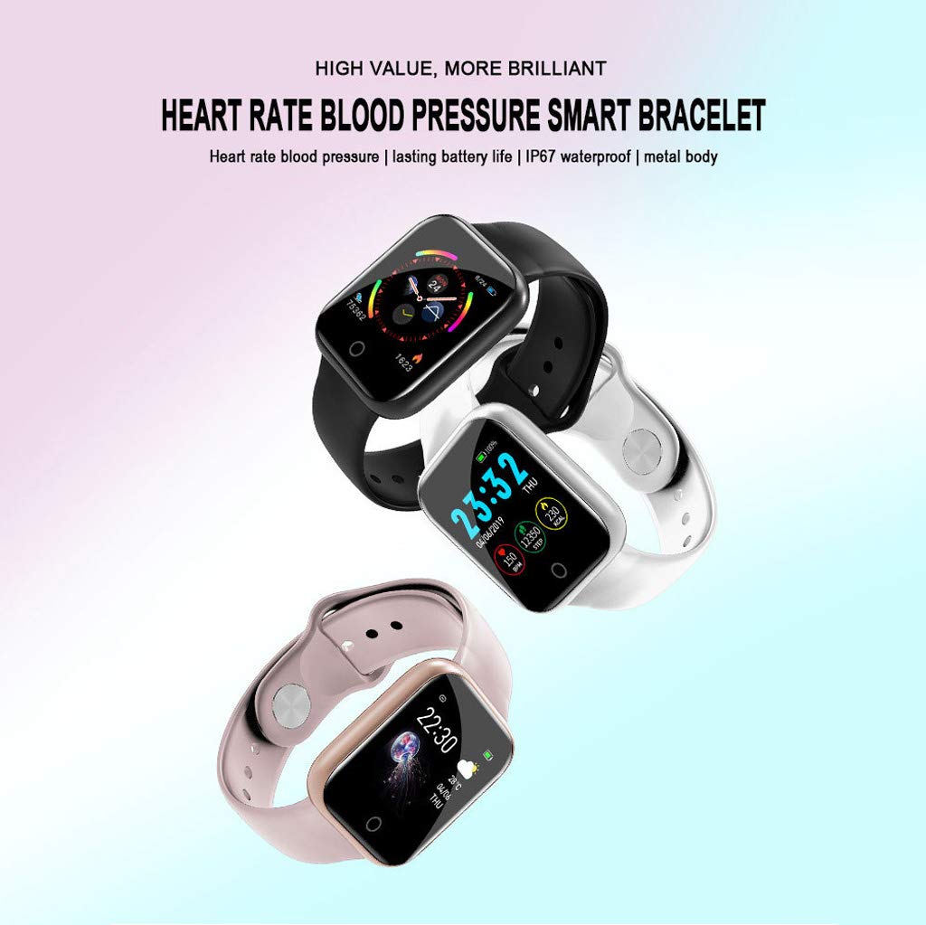 Rastreadores De Actividad Fitness Reloj Inteligente Monitor De Ritmo Cardíaco, Pulsera Deportiva Impermeable Podómetro De Calorías Rastreador De Sueño, Para Hombres Mujeres Niños Android IOS