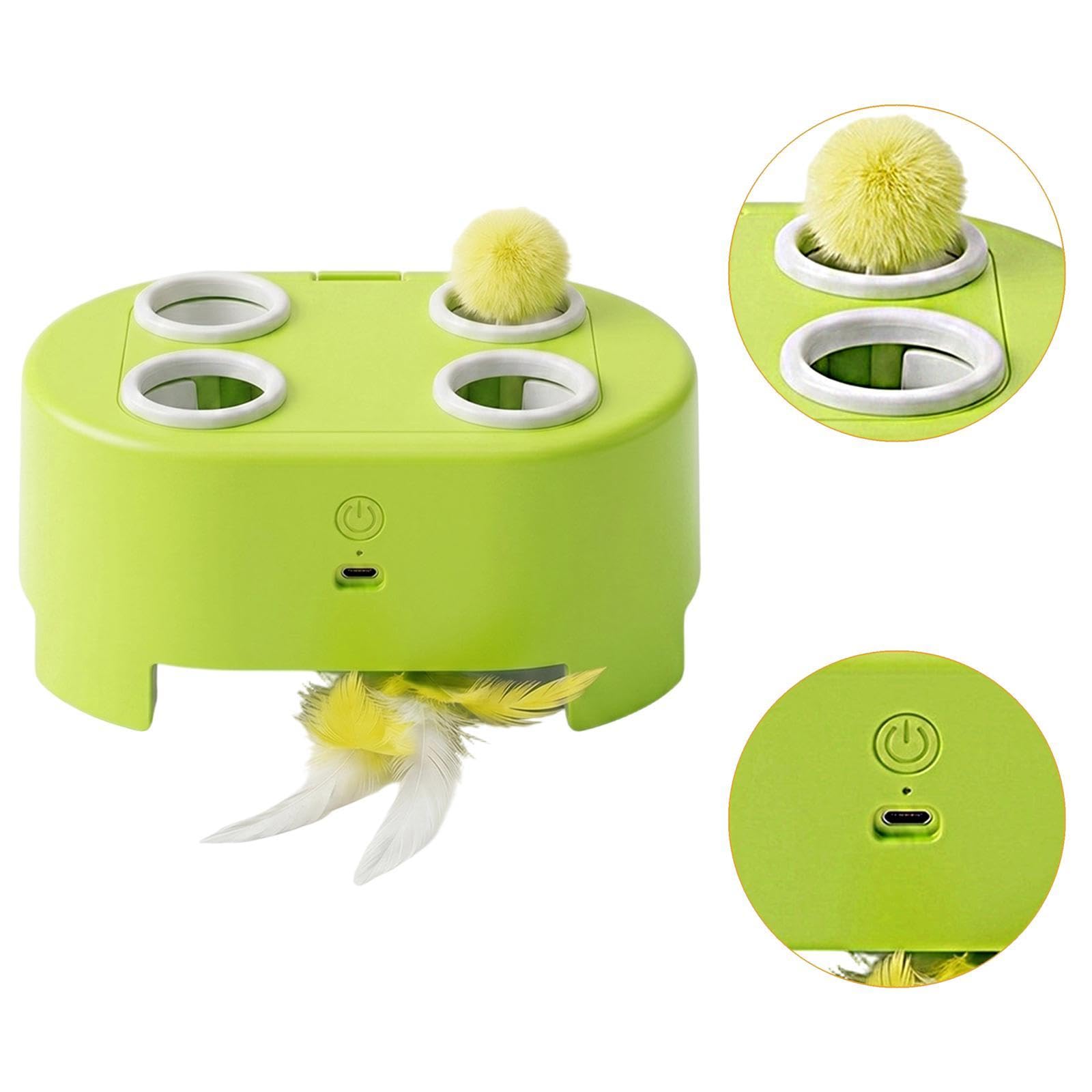 Giocattolo Interattivo per Gatti, Intrattenimento, velocità Regolabile, Idea Regalo, Accessori, Verde