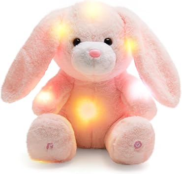 Light up Bunny Plush Musical Rabbit Stuffed Toy Bunny Plushies Easter Kids
