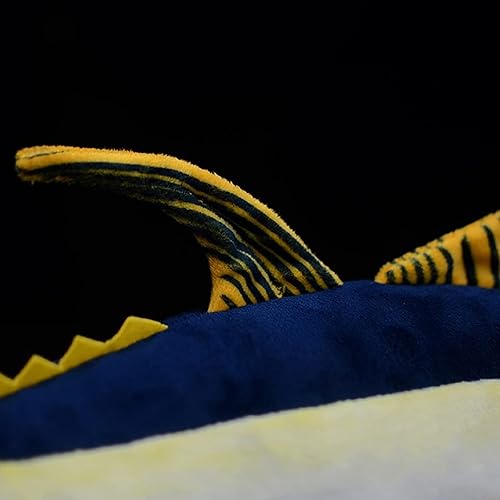 Miniatura 7 de ZHONGXIN MADE Juguete de peluche de atún de aleta amarilla de simulación – 16 pulgadas de profundidad realistas animales marinos de atún de aleta