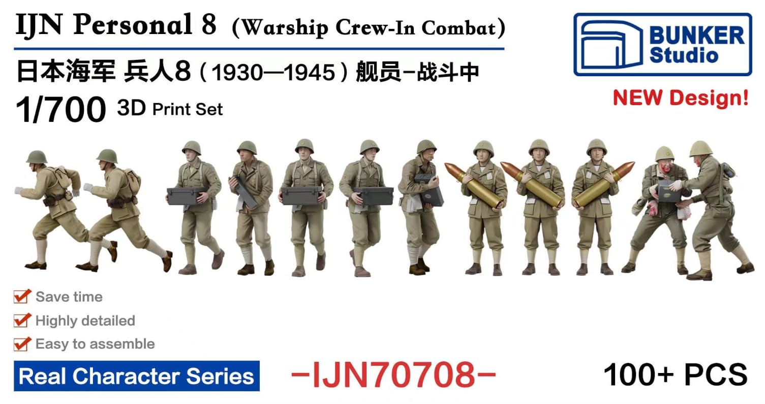 Amazon | バンカースタジオ 1/700 日本海軍 フィギュアセット 8 (艦船