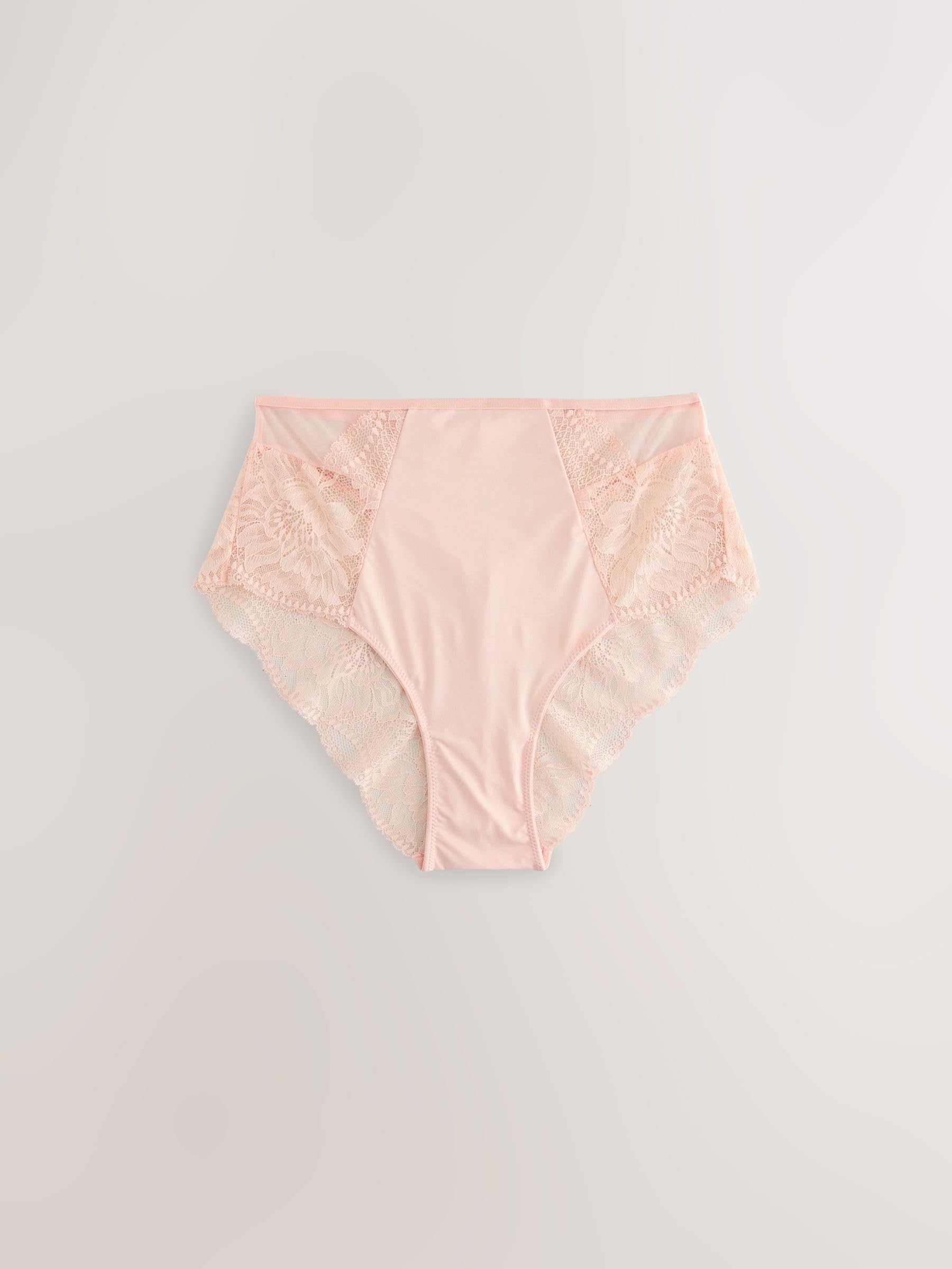 NEXT Mujeres Pack de 3 Braguitas de Encaje de Cintura y Pernera Alta