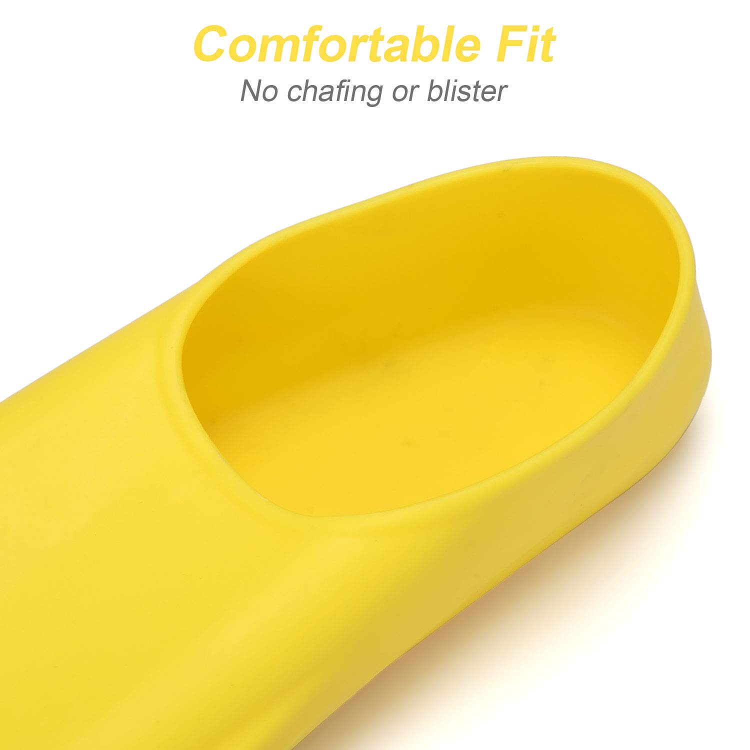 Diveitone Short Blade Swim Training Fins, Yellow (Yellow, XL)