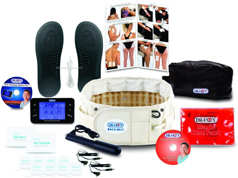 Buy Dr Ho S 2 In 1 Decompression Belt Deluxe Package For Lower Back Pain Relief And Lumbar Support Includes Dr Ho S Pain Therapy System Pro And More And Size B 42 55 Inches Online