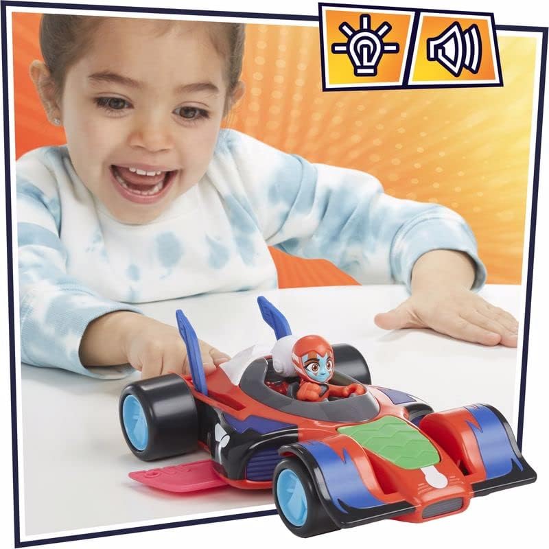 Miniatura 5 de PJ Masks Animal Power Flash Cruiser, auto de juguete de conversión con luces, sonidos y figura de acción, juguetes de superhéroe, juguetes