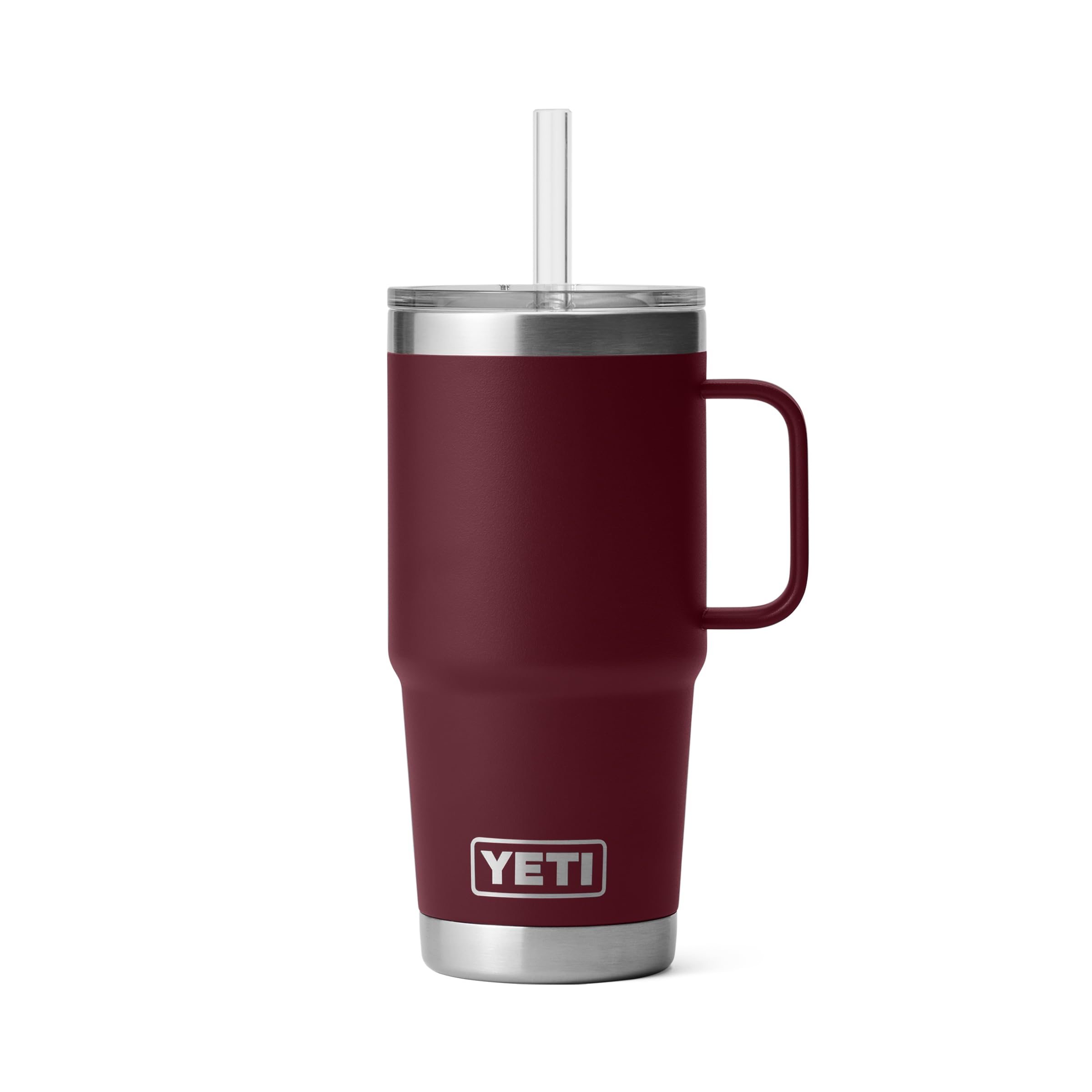 YETI Rambler 25 oz Straw Mug, Vacuum Insulated, Stainless Steel, Wild Vine Red