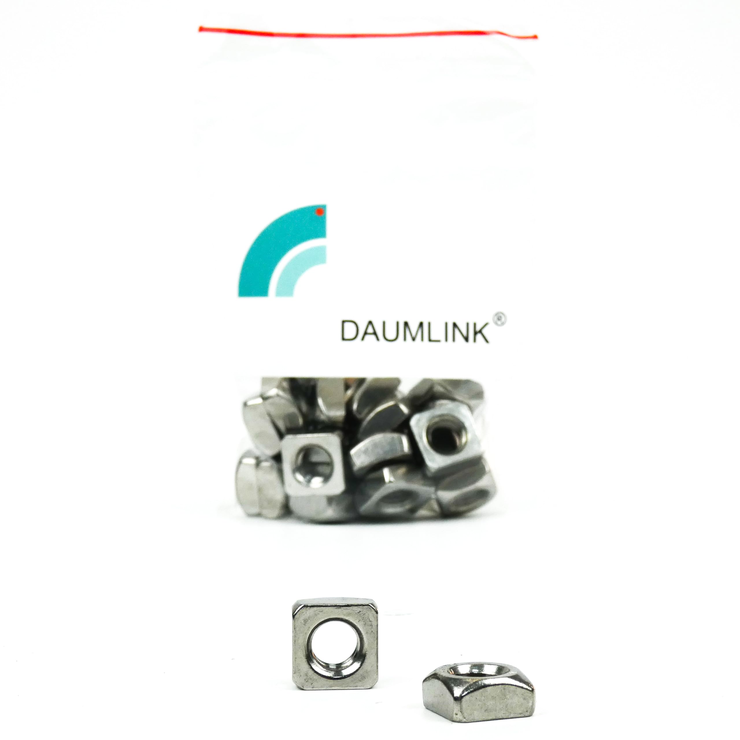 Dado quadrato DIN 557 – Acciaio inox A2 (V2A) | Dado a sezione quadrata ad alta stabilità | Equivalente UNI 5597 | Fissaggio robusto e antirotazione | 25 pezzi – varie misure (M8)