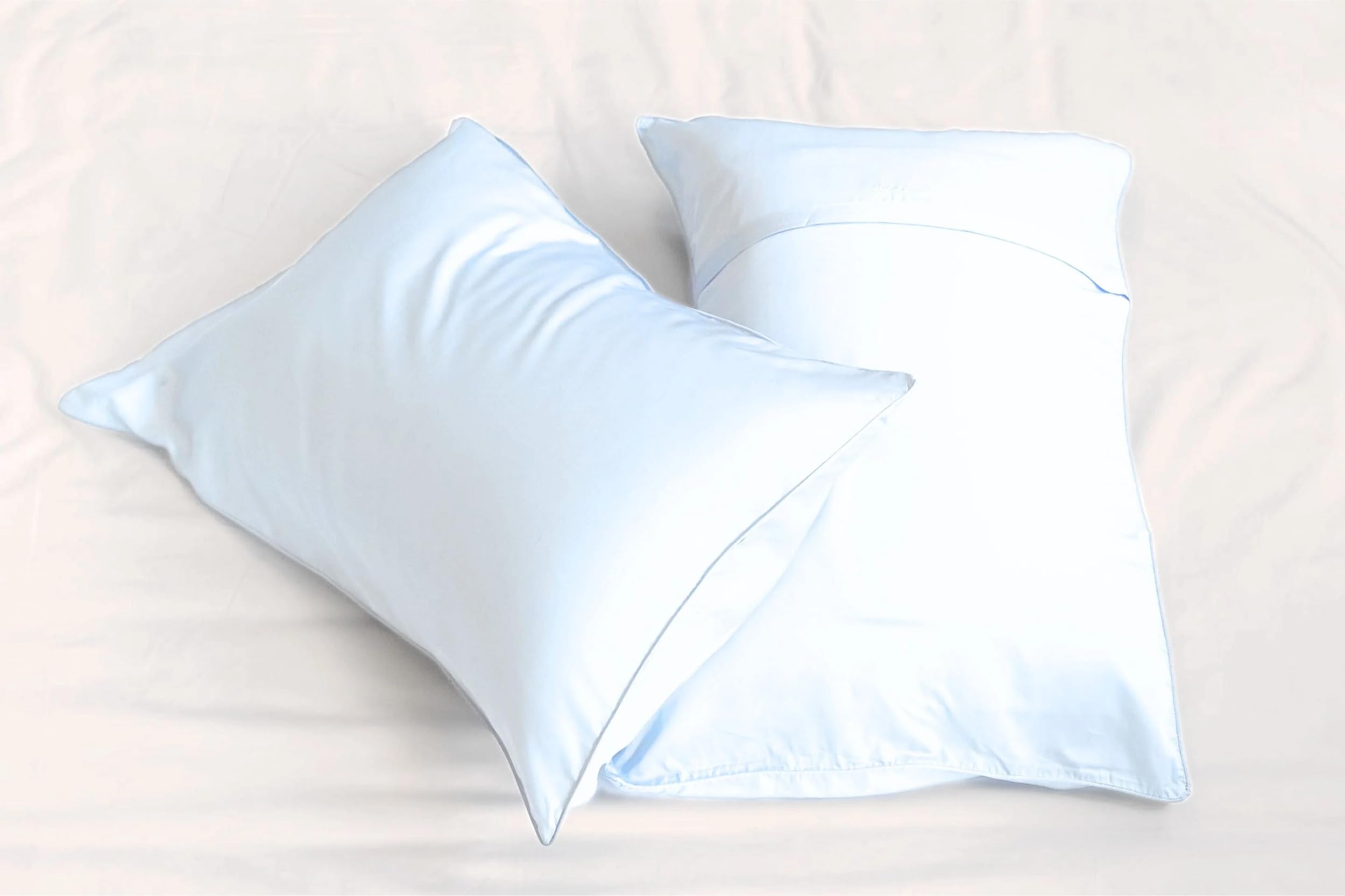 Housse de coussin Tencel Blanc King 51 x 92 cm pour grand oreiller