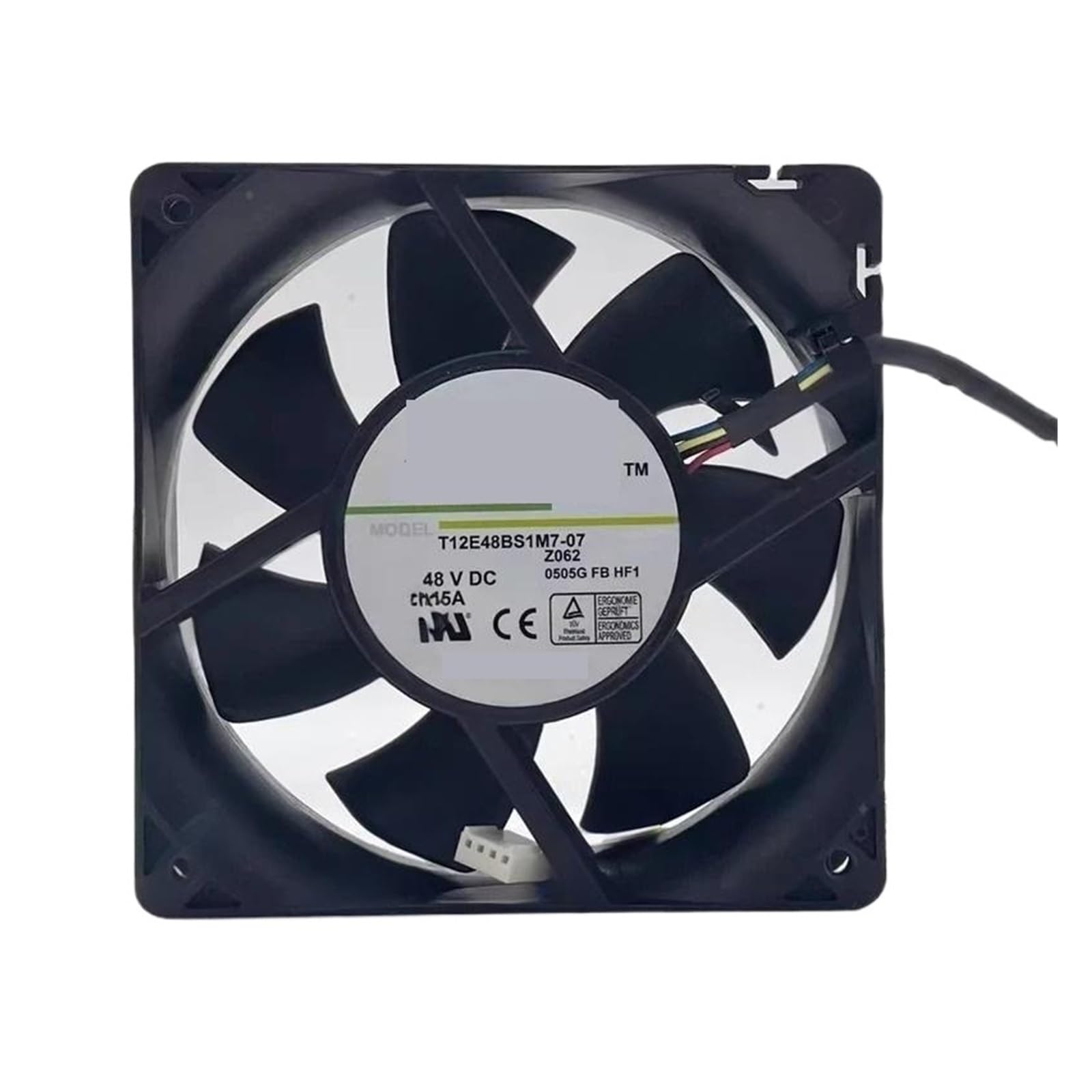 BRODEFUP T12E48BS1M7-07 12038 DC48V 1.45A 4-Wire Cooling Fan 1PCS