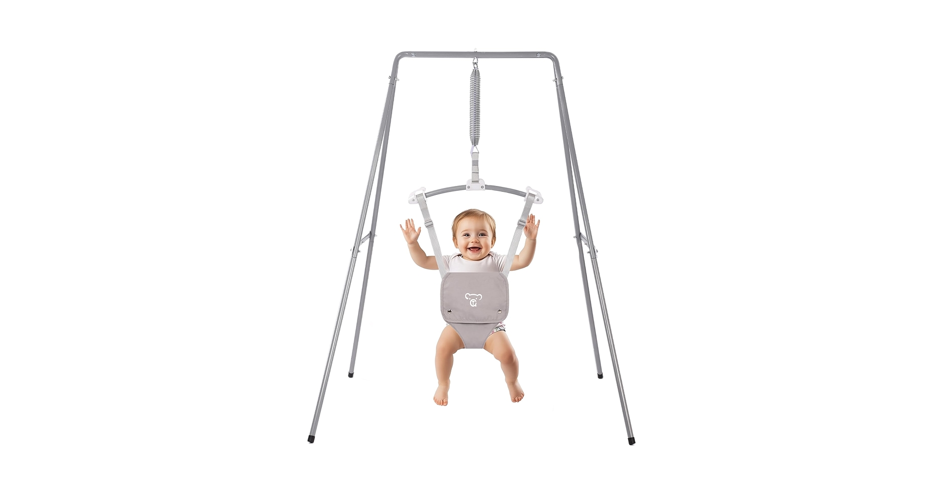 Jolly Jumper ポータブルスタンド付き Jolly Jumper Baby Jumper With Stand, Safari