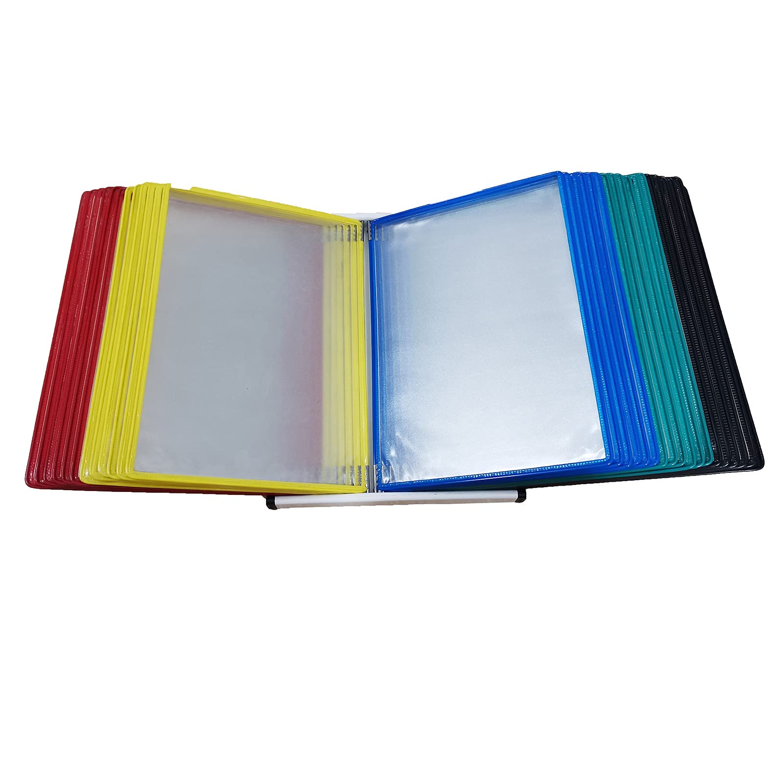 PROPFE Sistema de visualización montado en la Pared, Carpeta de 30 páginas, Utilizado para Mostrar catálogos de tamaño A4/Archivos de Taller/menús, etc., abigarrado (Color : Multicolor)