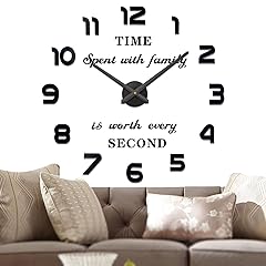 VANGOLD Large Wall Clocks for Living Room Decor, Decorative Wall Clocks Battery Operated (Black photo VANGOLD Large Wall Clocks for Living Room Decor, Decorative Wall Clocks Battery Operated (Black