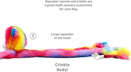 Miniatura 3 de ASPCA Juguete para perro con diseño de oso teñido anudado, juguete de arrastrar y chillar, 25 pulgadas de largo