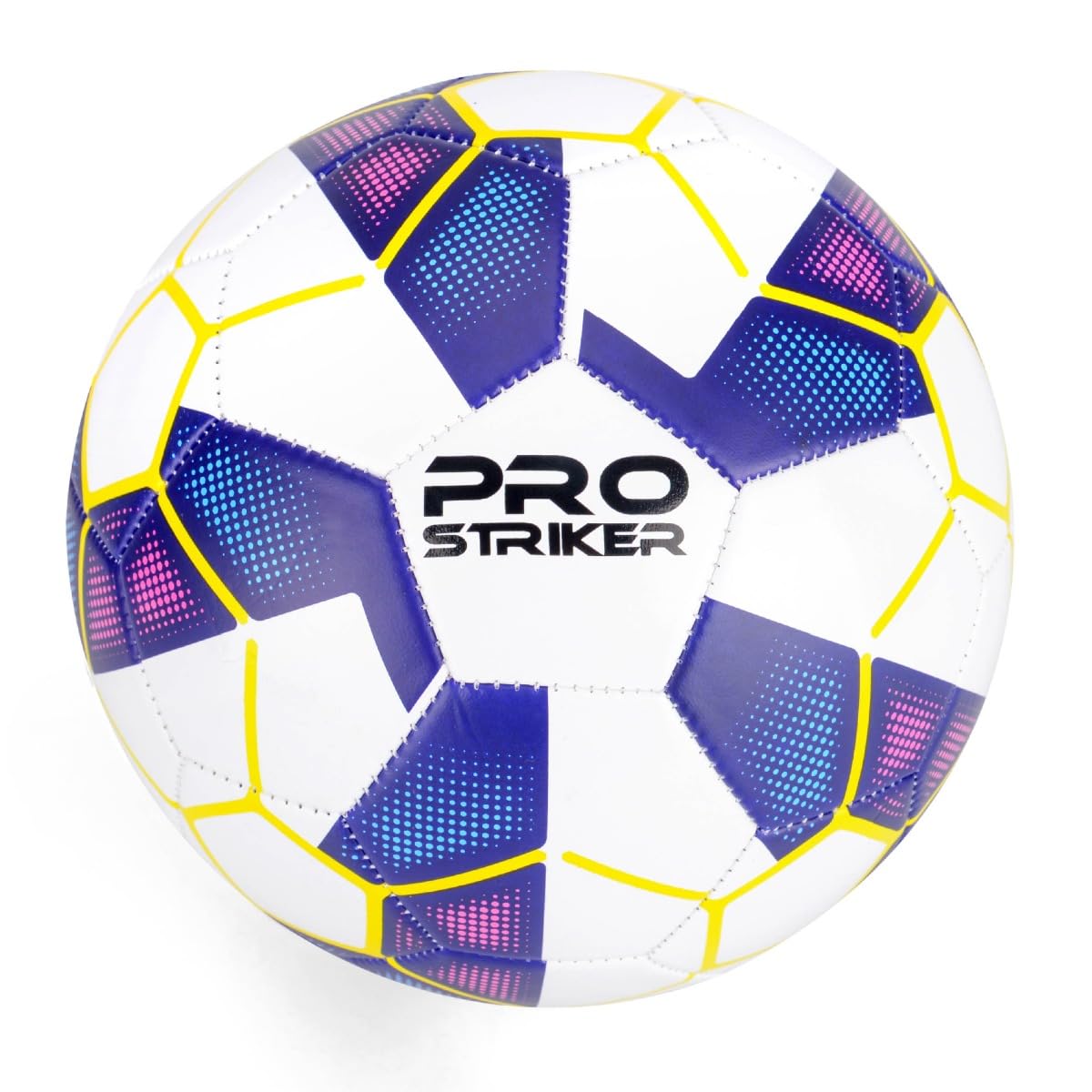 Toyrific Pro Striker Size 2 Football, Training Soccer Ball for Kids, Youth & Adults, Durable PVC Match Practice Ball, Blue