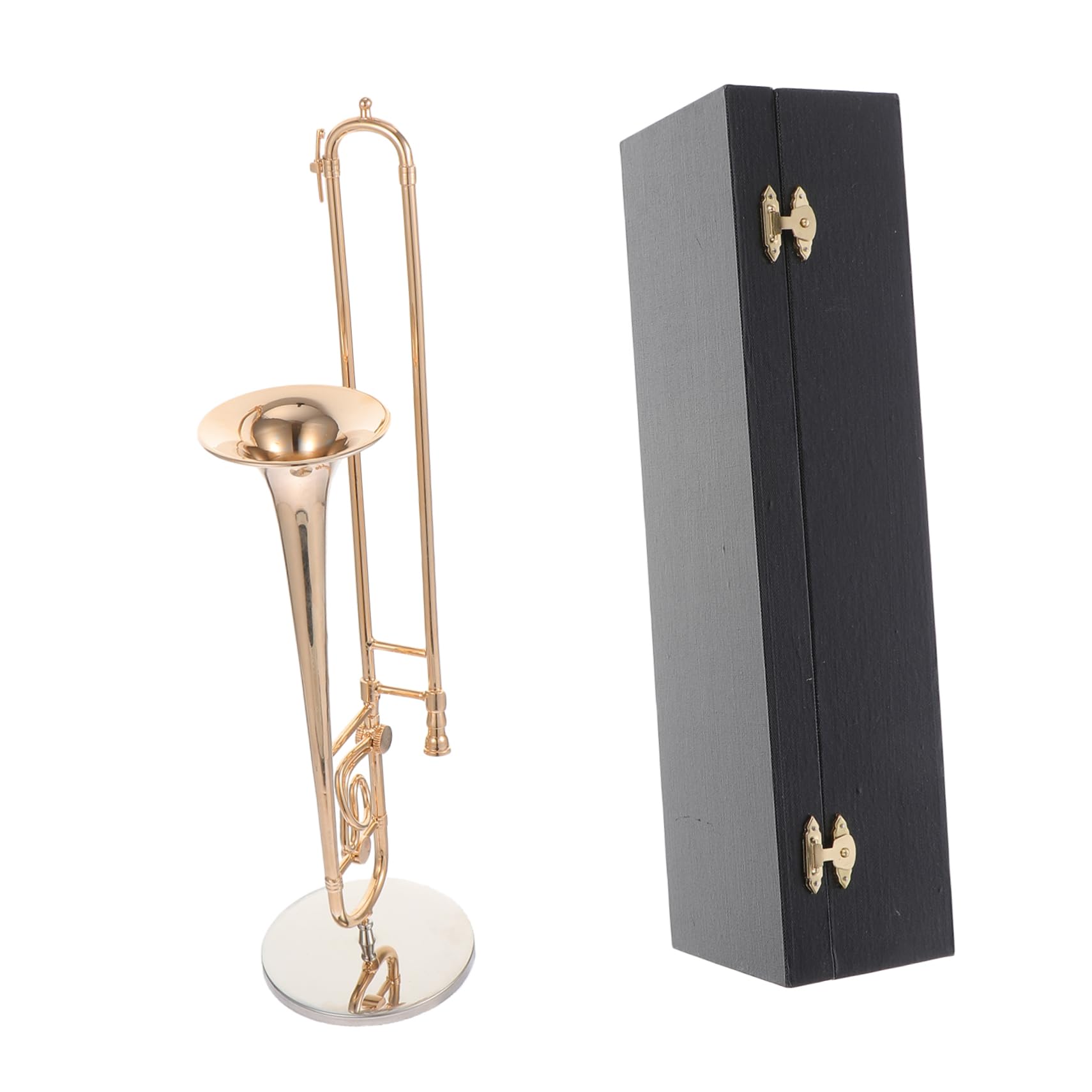 RORPOIR Trombone Model Craft Instrument Safe Desktop Decor Unique Instrument Ornament Present