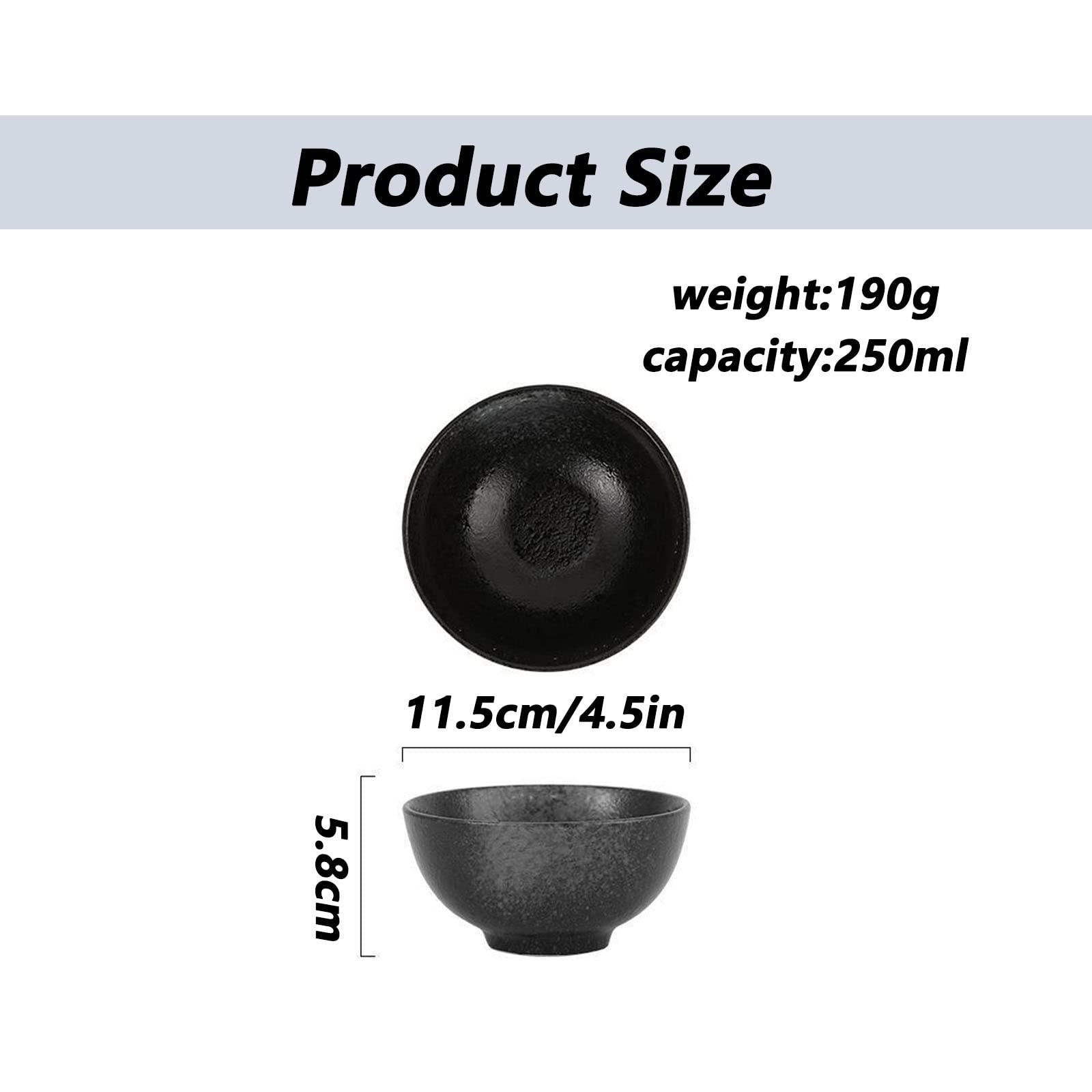 Cuencos Pequeños para Servir, Cuenco De Arroz De Cerámica Japonés para El Hogar con Esmalte Suave Y Fácil De Limpiar, Adecuado para Uso Doméstico Y De Entretenimiento,A,5pcs