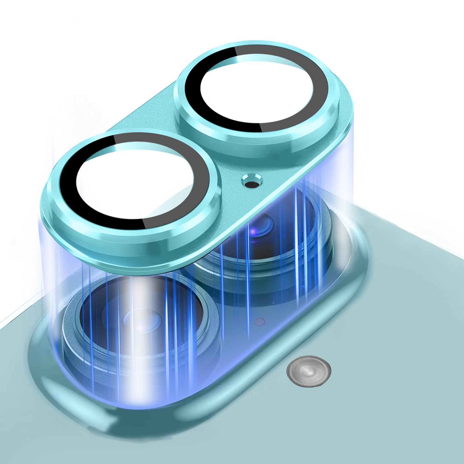 HQSELECTION® Lot De 2 Protection Objectif Caméra Arrière En Verre Trempé Pour IPhone 16 (6,1 Pouces), Film En Verre Trempé 9H, Ultra HD, Anti-Rayures