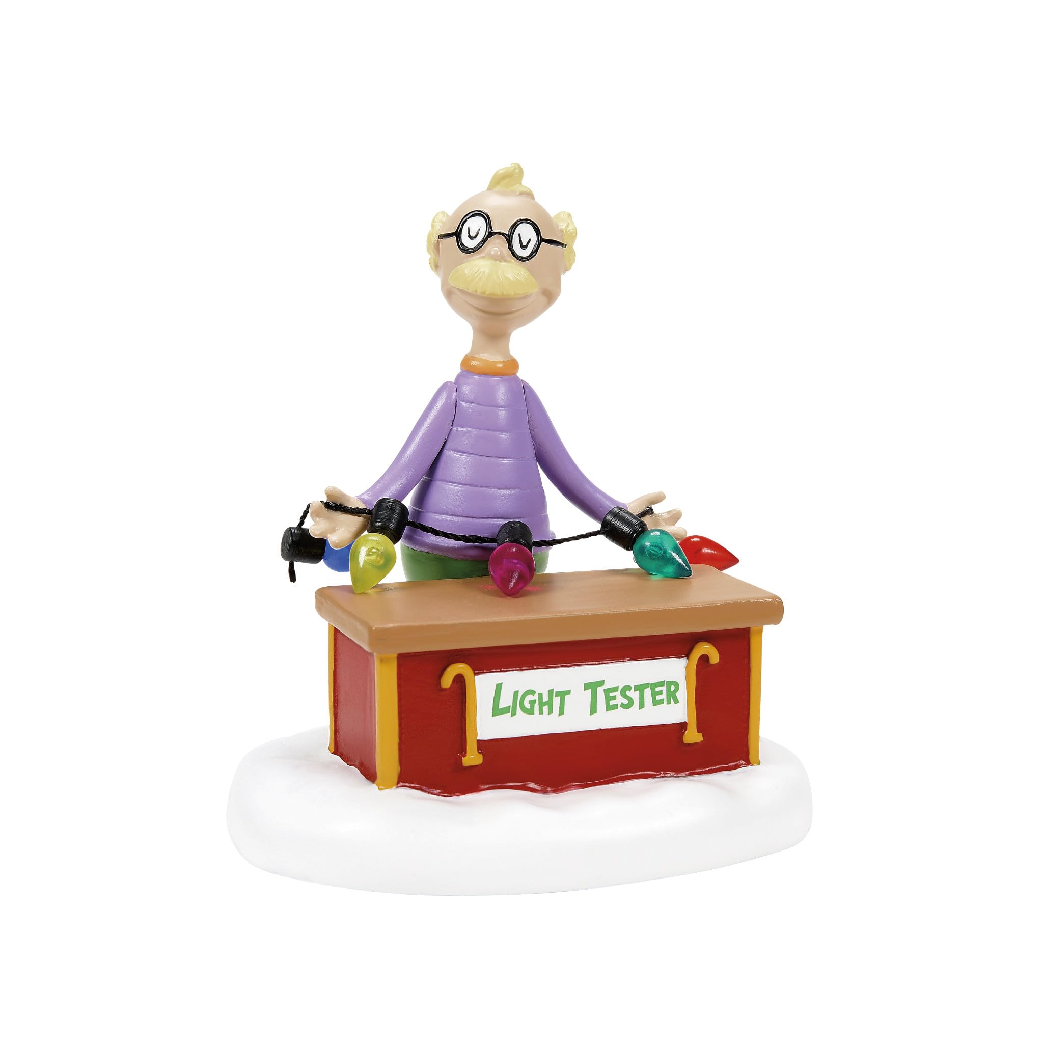 Department 56 Dr. Seuss Grinch Village Accessories The Lightbulb Tester Figurine, 3 Inch, Multicolor