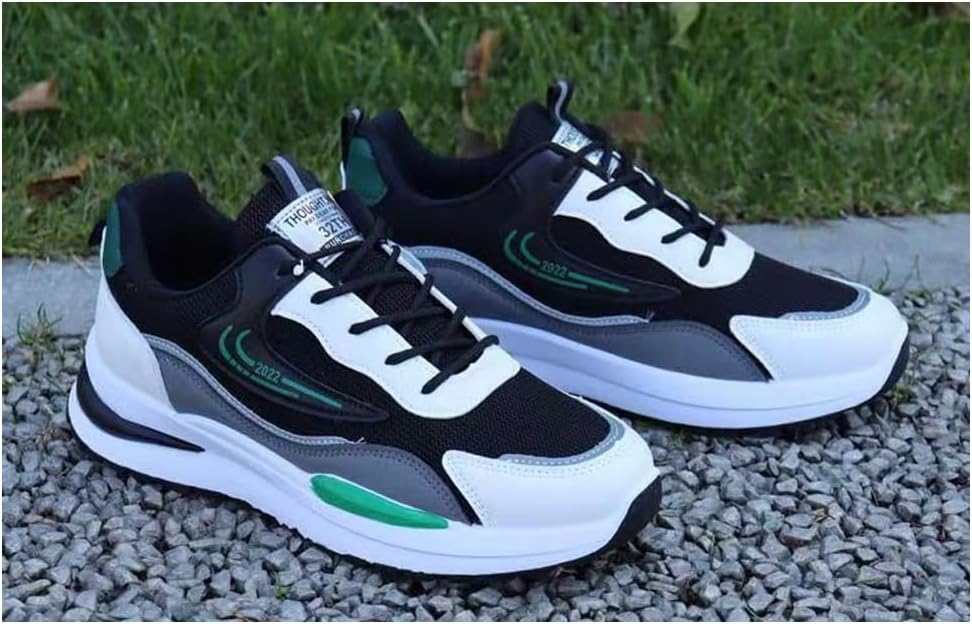 Men's Lightweight Fashion Sneakers Comfortable Athletic Walking Running Tennis Shoes Workout Slip-on Shoes - Image 3