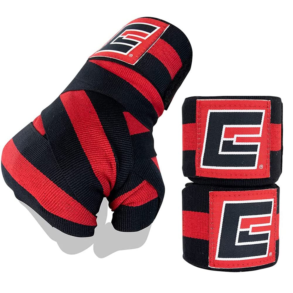 180" Pinnacle 2-Tone Semi-Elastic Professional Boxing Hand Wraps for Kickboxing, MMA, Muay Thai Sparring Training