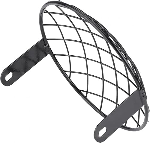 Miniatura 6 de KIMISS Máscara universal para faros delanteros de motocicleta de 8 pulgadas para Cafe Racer (negro) + protector de faro de motocicleta, protector de