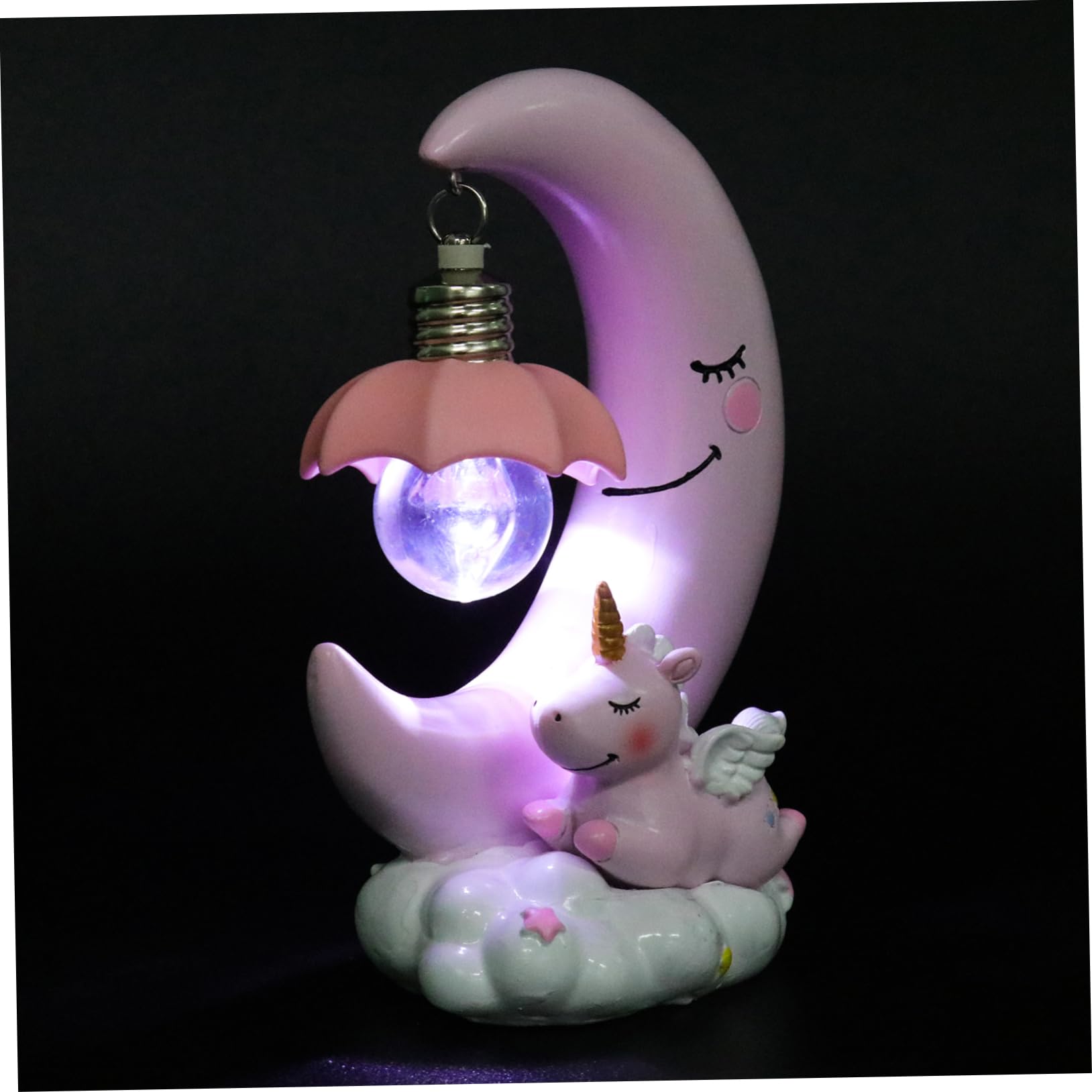 WOONEKY Lámpara De Noche De Resina Con Diseño De y Decoración Encantadora Para Mesita De Noche Liviana y Duradera Para Habitación Infantil y Regalo De Cumpleaños