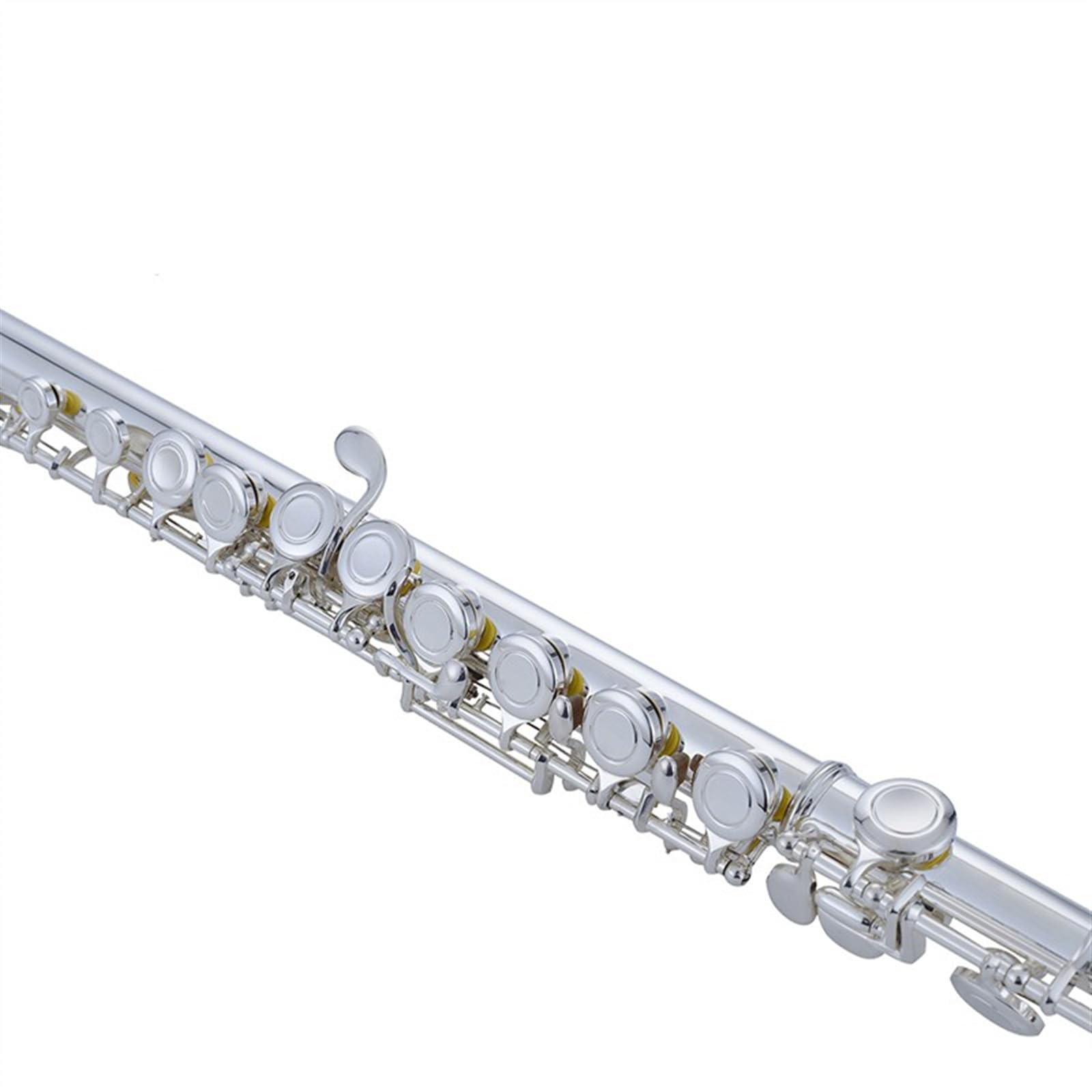 Set di flauti in Do placcati in Argento, 16 Fori Chiusi, Strumento a fiato in Rame Bianco con Chiave del Mi.,