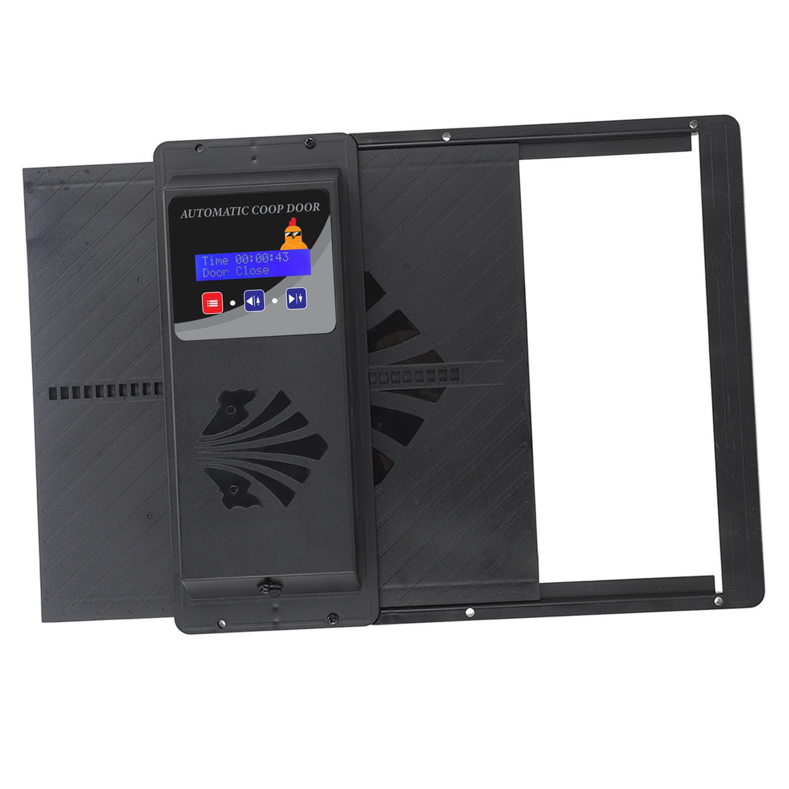Porte Automatique USB pour Poulailler avec Minuterie LED, Programmable, Noir, pour Sécurité des Poulets et Canards