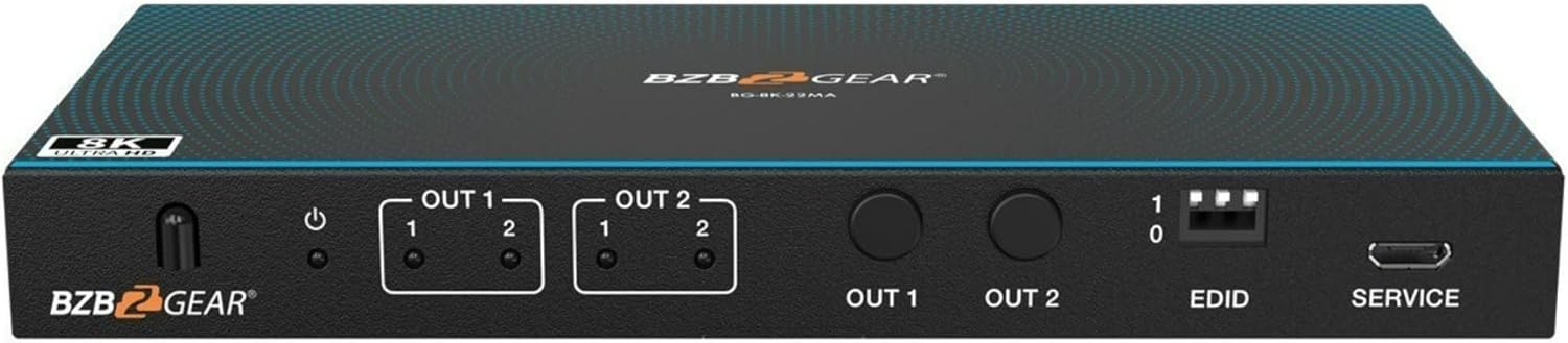 2x2 8K UHD HDMI 2.1 Matrix Switcher with Auto Downscaling/Audio De-Embedding (8K60/4K120 and VRR/FVA/ALLM Support)